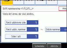 Illustration af betjeningspanelets sk&aelig;rm