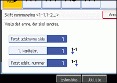 Illustration af betjeningspanelets sk&aelig;rm