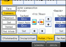Illustration af betjeningspanelets sk&aelig;rm