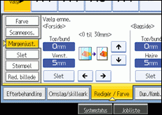 Illustration af betjeningspanelets sk&aelig;rm