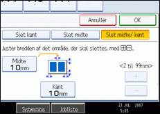 Illustration af betjeningspanelets sk&aelig;rm