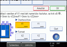 Illustration af betjeningspanelets sk&aelig;rm