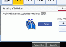 Illustration af betjeningspanelets sk&aelig;rm