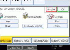 Illustration af betjeningspanelets sk&aelig;rm