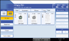 Illustration af betjeningspanelets sk&aelig;rm
