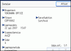 Illustration af betjeningspanelets sk&aelig;rm