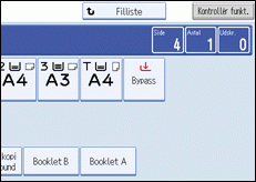 Illustration af betjeningspanelets sk&aelig;rm