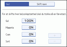 Illustration af betjeningspanelets sk&aelig;rm