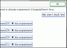 Illustration af betjeningspanelets skærm