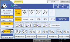 Illustration af betjeningspanelets sk&aelig;rm