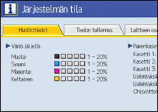 Käyttöpaneelin näyttö