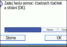 Obrázek displeje ovládacího panelu