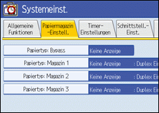 Die Abbildung zeigt die Bedienfeldanzeige