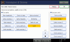 Illustrazione schermata pannello di conrollo