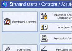 Illustrazione schermata pannello di conrollo