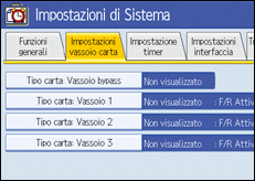 Illustrazione schermata pannello di conrollo