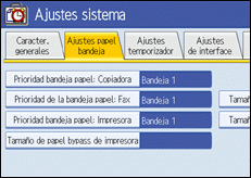 Ilustración de la pantalla del panel de operaciones