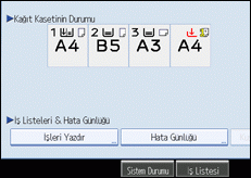 İşlem paneli ekranı gösterimi