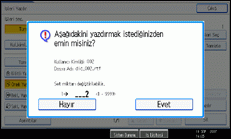 İşlem paneli ekranı gösterimi