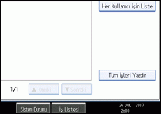 İşlem paneli ekranı gösterimi