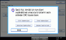 İşlem paneli ekranı gösterimi