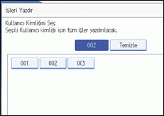 İşlem paneli ekranı gösterimi