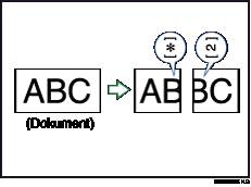 Illustrasjon av sidedeling og lengdereduksjon