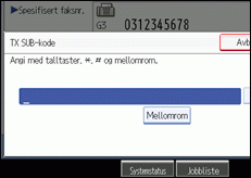 Illustrasjon over kontrollpanelet