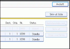 Illustrasjon over kontrollpanelet