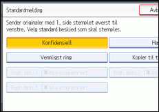 Illustrasjon over kontrollpanelet