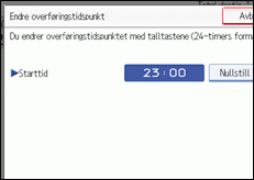 Illustrasjon over kontrollpanelet