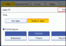 Illustrasjon over kontrollpanelet