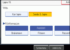 Illustrasjon over kontrollpanelet