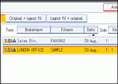 Illustrasjon over kontrollpanelet