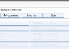 Illustrasjon over kontrollpanelet