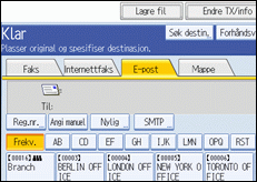 Illustrasjon over kontrollpanelet