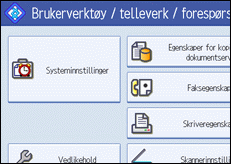 Illustrasjon over kontrollpanelet