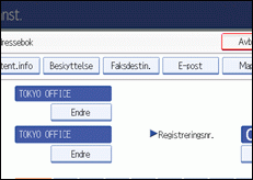 Illustrasjon over kontrollpanelet