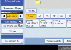 Illustrasjon over kontrollpanelet