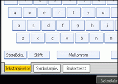 Illustrasjon over kontrollpanelet