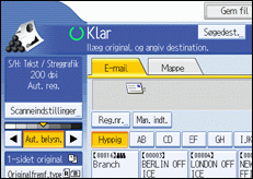 Illustration af skærm på kontrolpanel