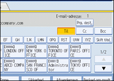 Illustration af skærm på kontrolpanel