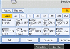 Illustration af skærm på kontrolpanel