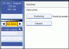 Illustration af skærm på kontrolpanel