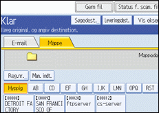 Illustration af skærm på kontrolpanel