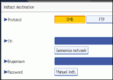 Illustration af skærm på kontrolpanel