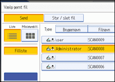 Illustration af skærm på kontrolpanel