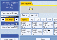 Illustration af skærm på kontrolpanel
