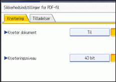 Illustration af skærm på kontrolpanel
