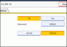 Illustration af skærm på kontrolpanel